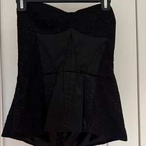 Never worn Black bustier Strapless Top